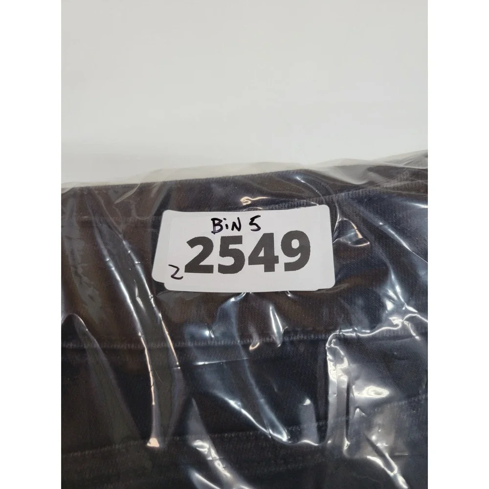 St. John's Bay Straight Leg Jeans Women's Size 16 Black Stretch Mid Rise...